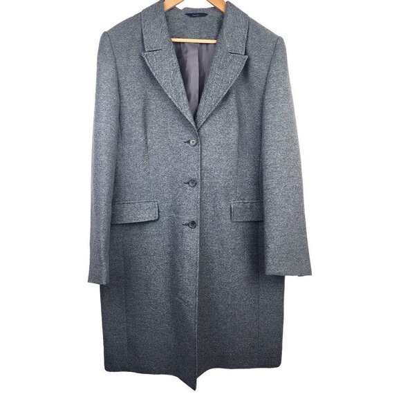 Reitmans Herringbone Pattern Notched Collar V-Neck Coat Women's 15 - Picture 1 of 16